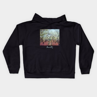 Orchard in Bloom (1879) by Claude Monet Kids Hoodie